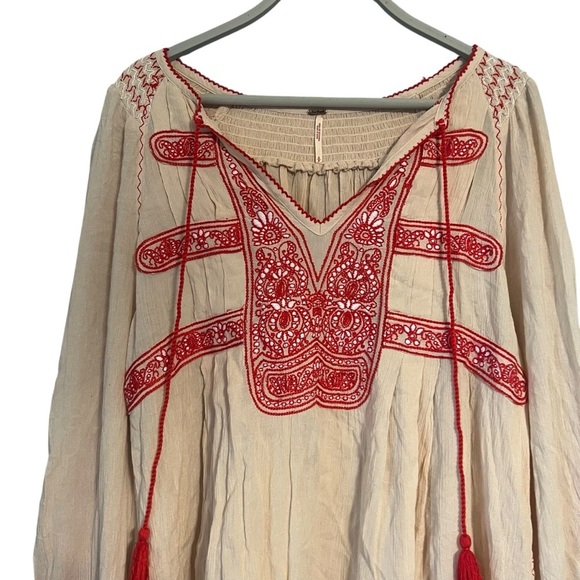 Free People Boho Embroidered Dress with Tassels - Picture 10 of 11